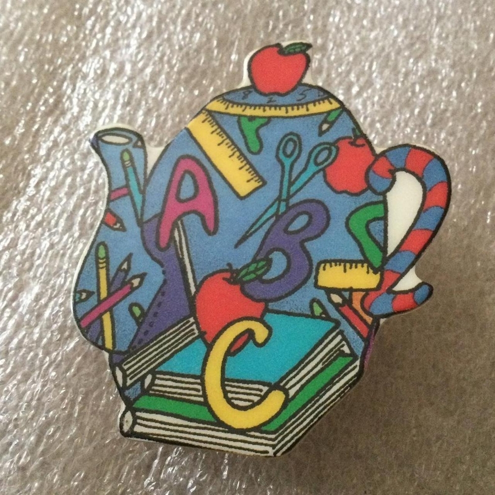 Teacher teapot pin